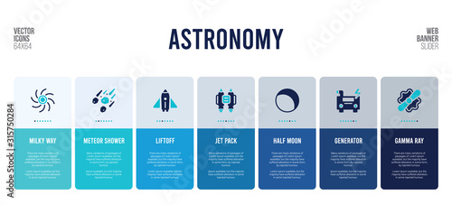 web banner design with astronomy concept elements.