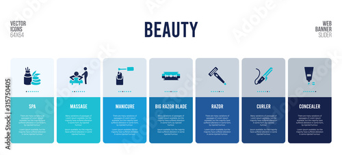 web banner design with beauty concept elements.