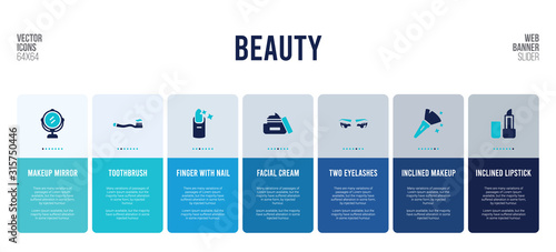 web banner design with beauty concept elements.