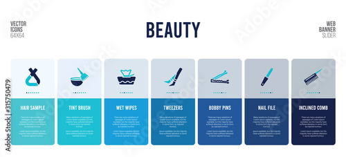 web banner design with beauty concept elements.