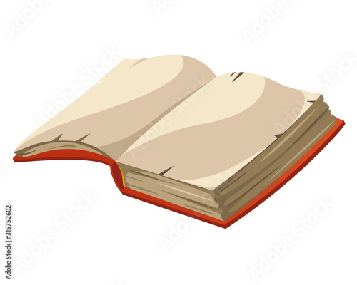 Collection of cartoon books for game design. Magic book of spells, old fairytale book of witchcraft.