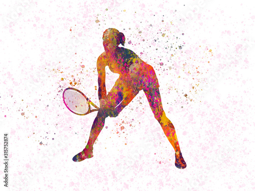 kobieta-uprawiajaca-tenis-w-akwareli