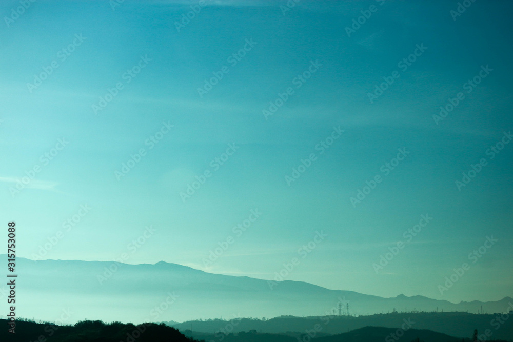 aerial view of the sierra nevada mountains in the morning mist aerial view of the sierra nevada mountains in the morning mist