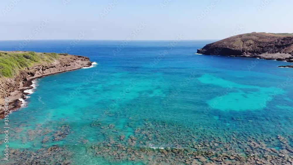 Aerial View of a Hanauma Bay, Oahu, Hawaii Aerial View of a Hanauma Bay, Oahu, Hawaii