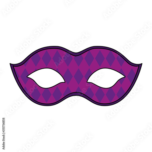 Isolated mardi gras mask vector design