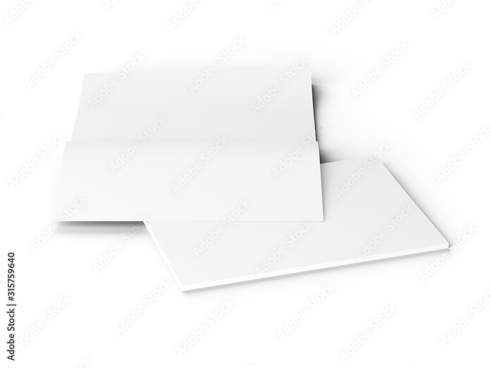 Magazine with open cover. Vertical A4 format. 3d illustration. Magazine with open cover. Vertical A4 format. 3d illustration.