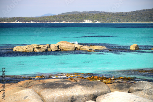 Bay of Fires is one of Tasmania's most popular conservation reserves, Tasmania, Australia
