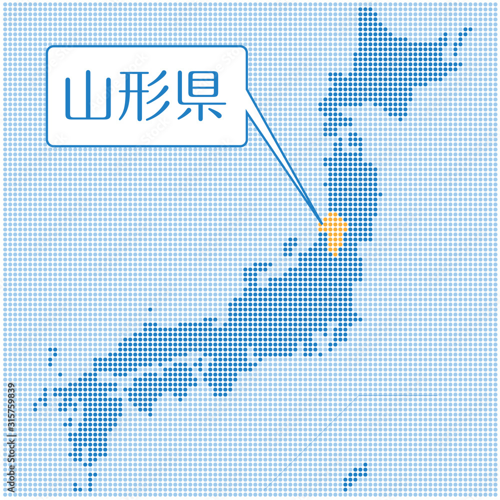 ドット描写の日本地図のイラスト 山形県 47都道府県別データ グラフィック素材 Stock Vector Adobe Stock ドット描写の日本地図のイラスト 山形県 47都道府県別データ グラフィック素材 Stock Vector Adobe Stock