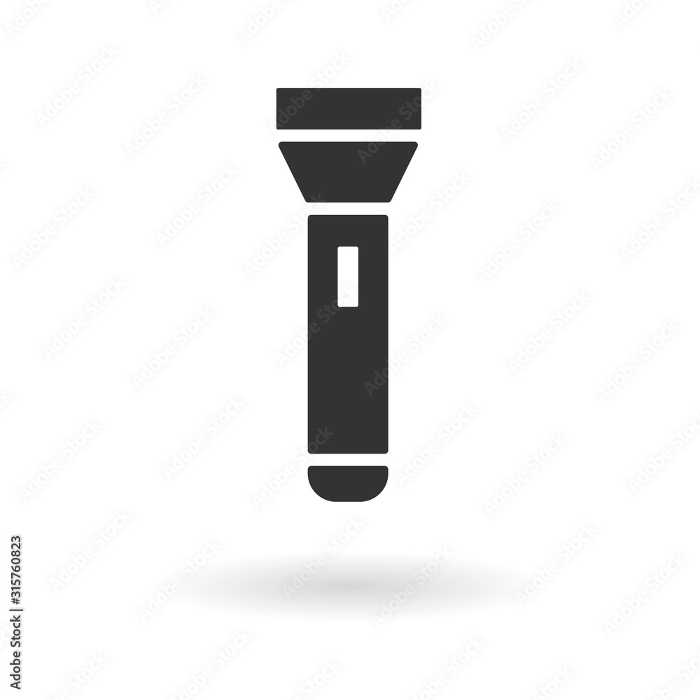 Flat Icon Pocket Torch Element. Vector Illustration Of Flat Icon Lighter Isolated On Clean Background. Can Be Used As. eps 10