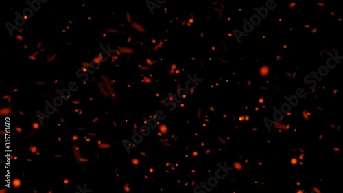 Overlay con partículas de fuego
