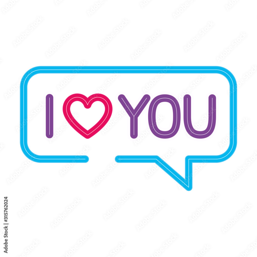 speech bubble in neon light on white background speech bubble in neon light on white background