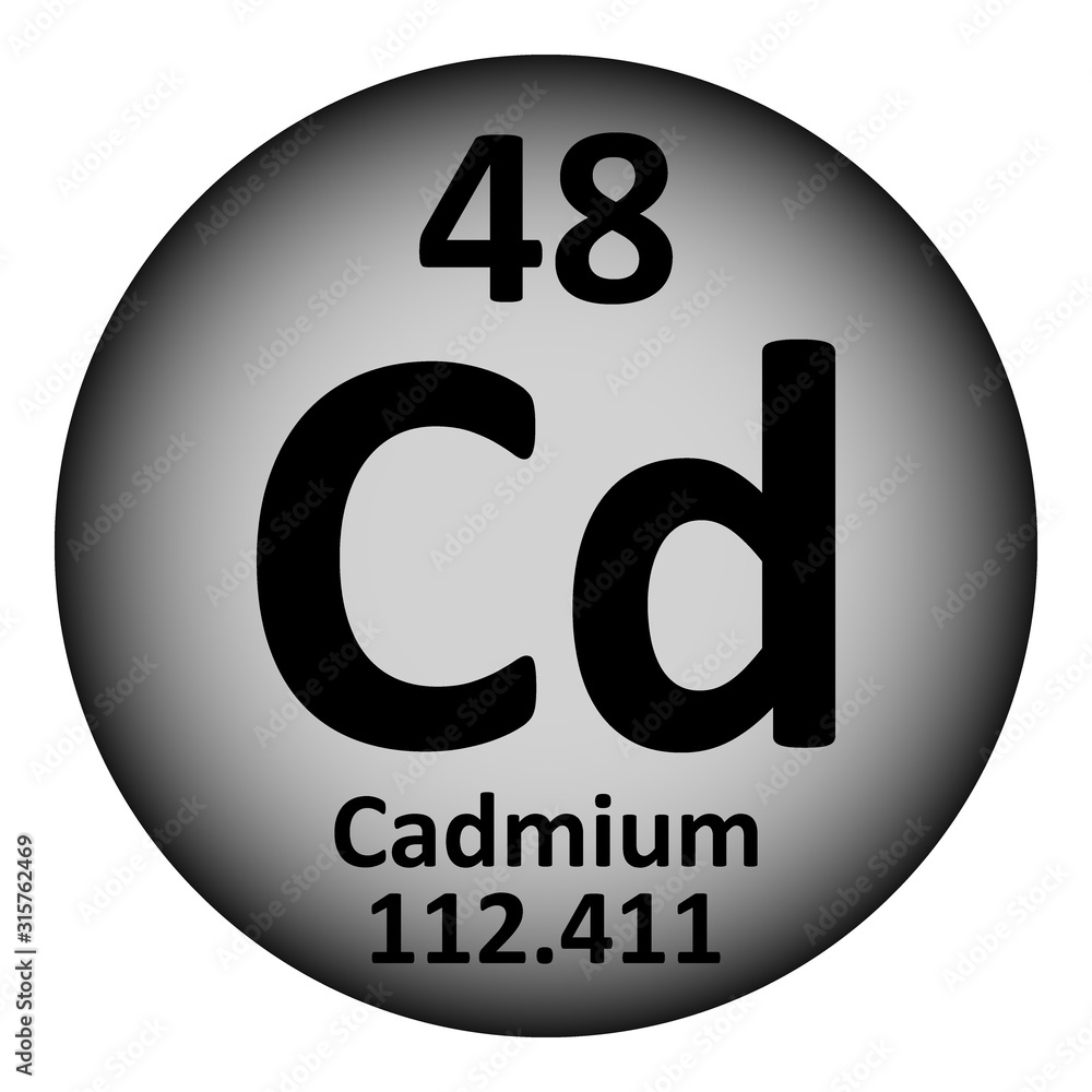 Periodic table element cadmium icon. Periodic table element cadmium icon.