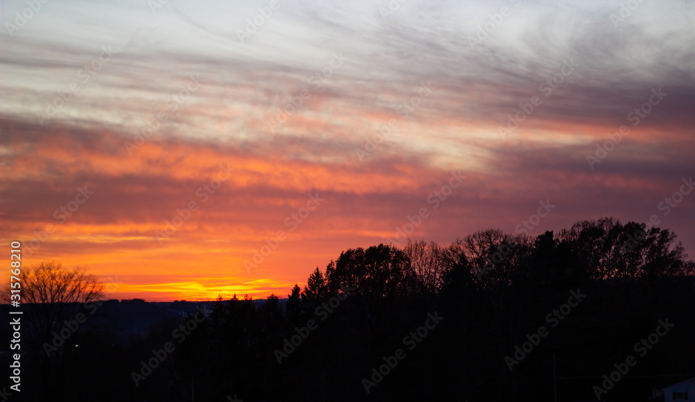 sunset in Pennsylvania sunset in Pennsylvania