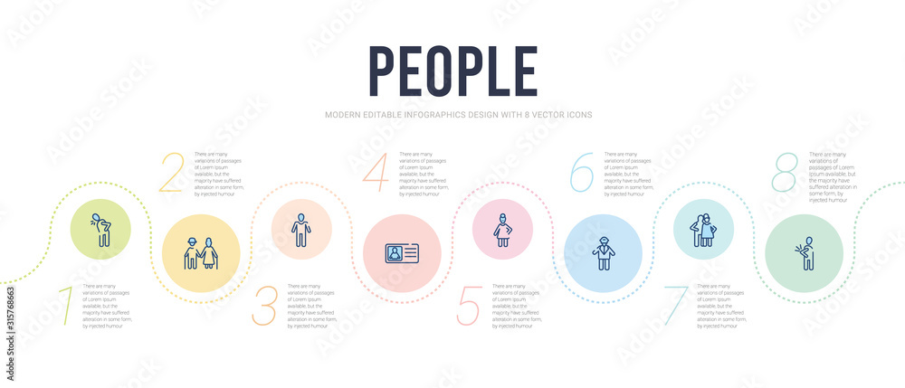 people concept infographic design template. included spindle, snuggle, aviation, bearded woman, identification card with picture, male user icons people concept infographic design template. included spindle, snuggle, aviation, bearded woman, identification card with picture, male user icons