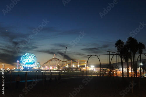 Santa Monica Sunset Illumination photo