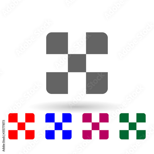 Squares multi color icon. Simple glyph, flat vector of web icons for ui and ux, website or mobile application