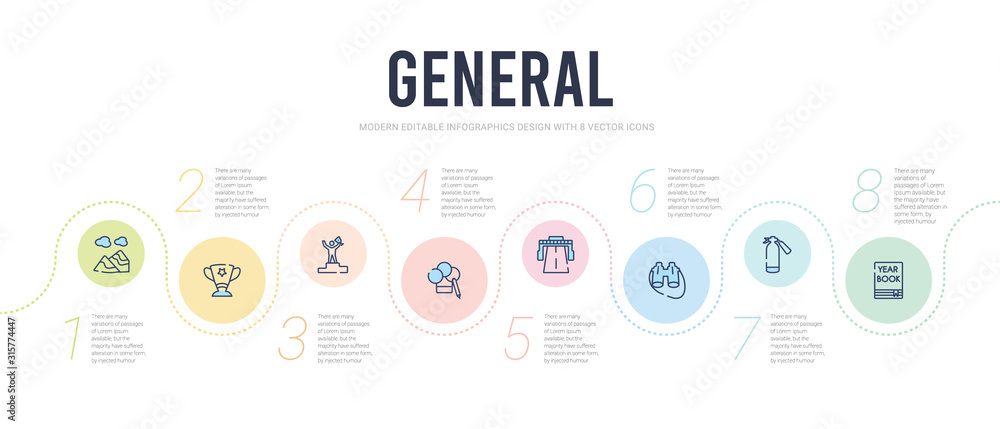 general concept infographic design template. included yearbook, fire estinguisher, binocular, bridge on avenue perspective, chef hat with a pencil, winning icons general concept infographic design template. included yearbook, fire estinguisher, binocular, bridge on avenue perspective, chef hat with a pencil, winning icons