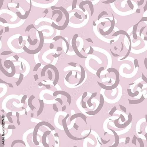 Seamless Pattern of Swirls. Vector Background.