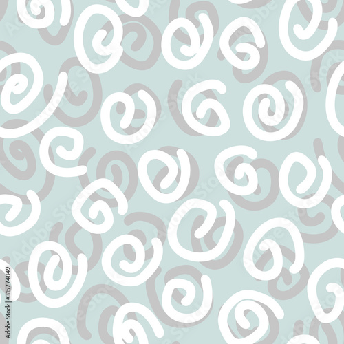 Seamless Pattern of Swirls. Vector Background.