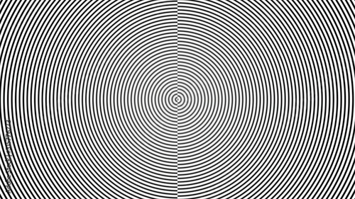 Black and white moire circle pattern - illustration photo