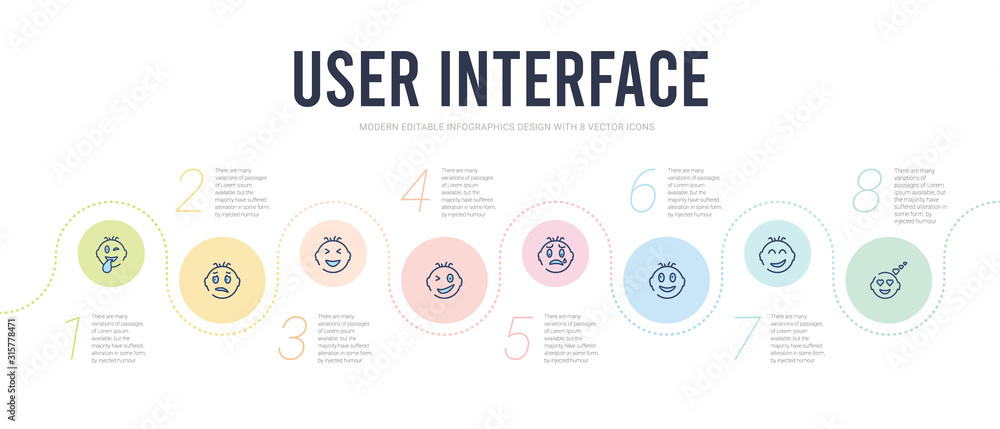 user interface concept infographic design template. included in love smile, smile smile, smiling crying winking joyful icons user interface concept infographic design template. included in love smile, smile smile, smiling crying winking joyful icons