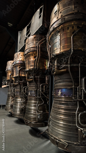 rocket engines on the test bench