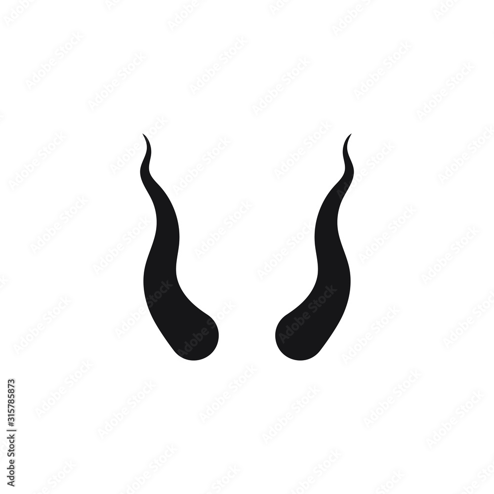 Devil horn icon design isolated on white background. Vector illustration Devil horn icon design isolated on white background. Vector illustration