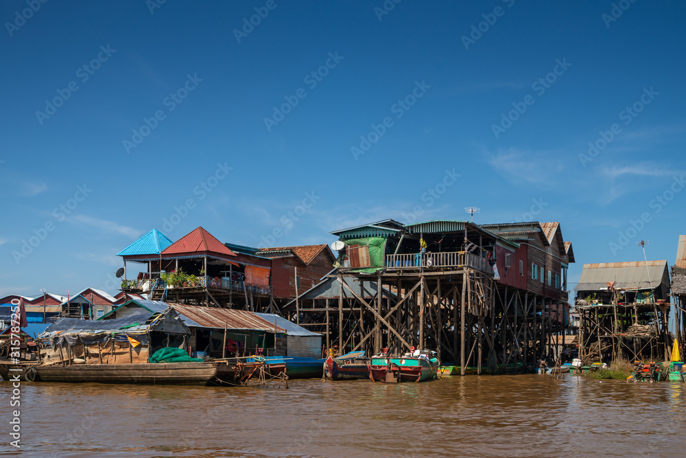 Kompong Khleang Floating Village at Lake Tonle Sap Cambodia Kompong Khleang Floating Village at Lake Tonle Sap Cambodia