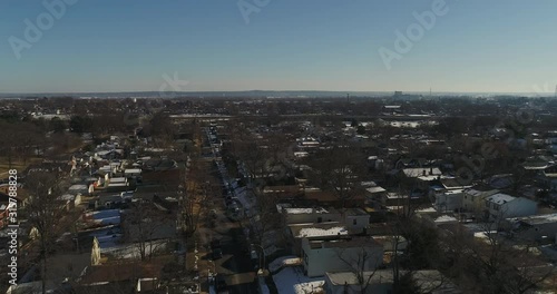 Wallpaper Mural Aerial over a suburban area of homes during winter in St. Louis Torontodigital.ca