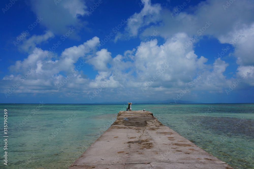 the beautiful beach of taketomi island in JAPAN the beautiful beach of taketomi island in JAPAN