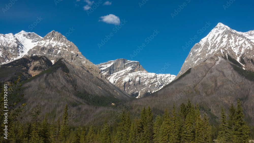 Canada's Rocky Mountains on a sunny day