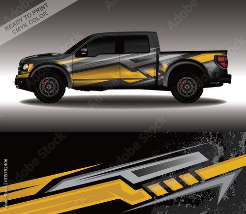 Car wrap decal design vector, custom livery race rally car vehicle sticker and tinting.