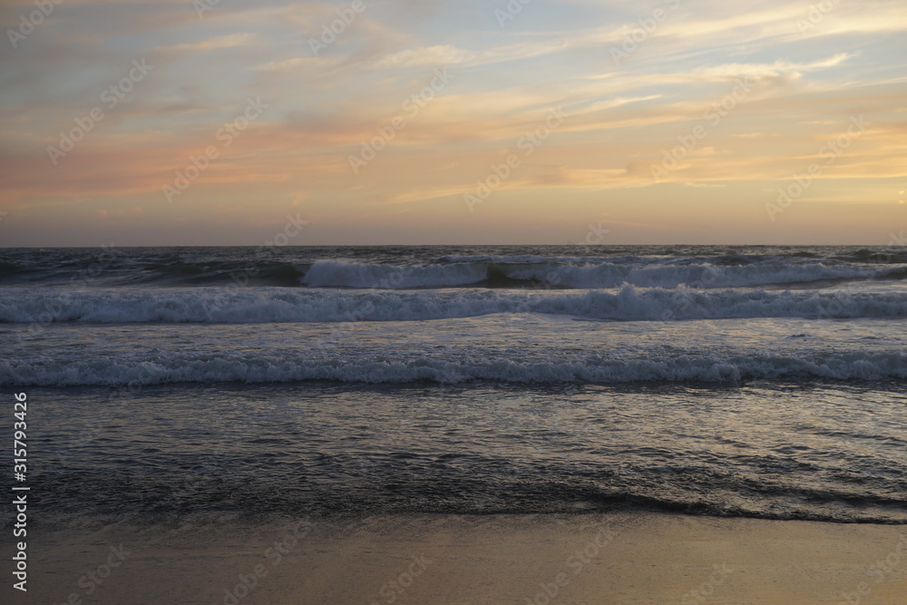 sunset on the beach