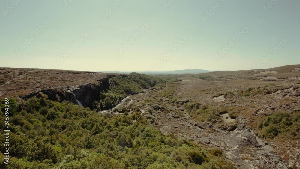 Waterfall and Stream on Plateau Waterfall and Stream on Plateau