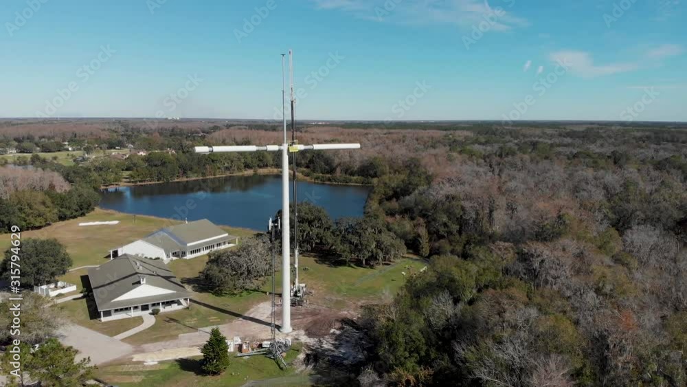 Cross-shaped Cell Phone Tower Installation near Tampa, FL Cross-shaped Cell Phone Tower Installation near Tampa, FL