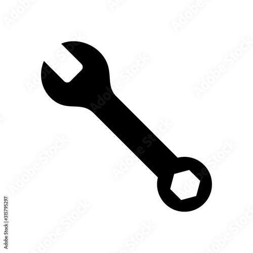 Wrench icon design template, vector icon designed in flat style isolated on white background, solid icon vector design, can be used for web and various needs of your project