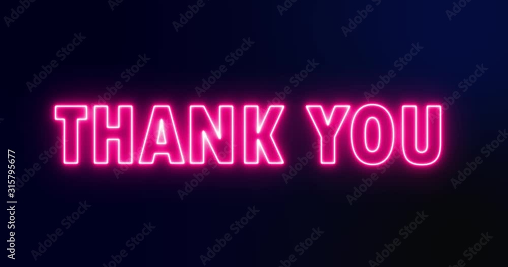 Animated Flickering Thank You Neon Sign Animated Flickering Thank You Neon Sign