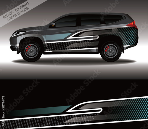 Car wrap decal design vector, custom livery race rally car vehicle sticker and tinting.
