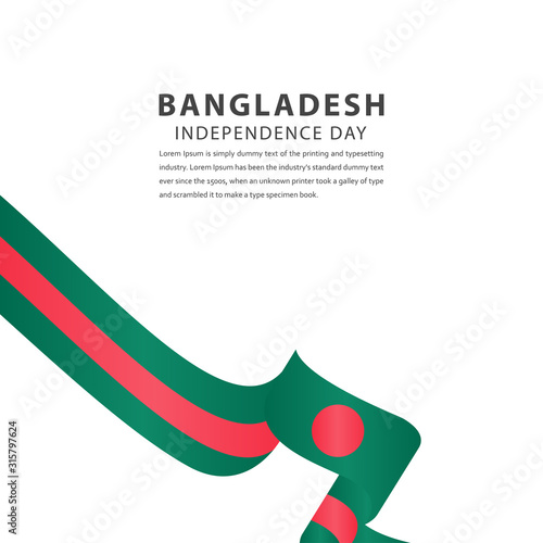 Happy Bangladesh Independence Day Celebration Vector Template Design Illustration