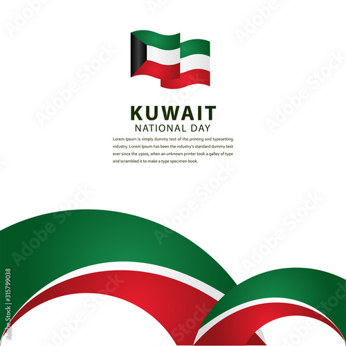 Happy Kuwait Independence Day Celebration Vector Template Design Illustration