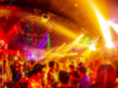 lights in club party.club party is blurred background
