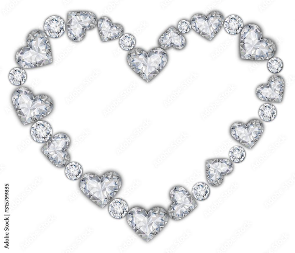 diamonds heart frame for valentine's day and wedding decorations diamonds heart frame for valentine's day and wedding decorations
