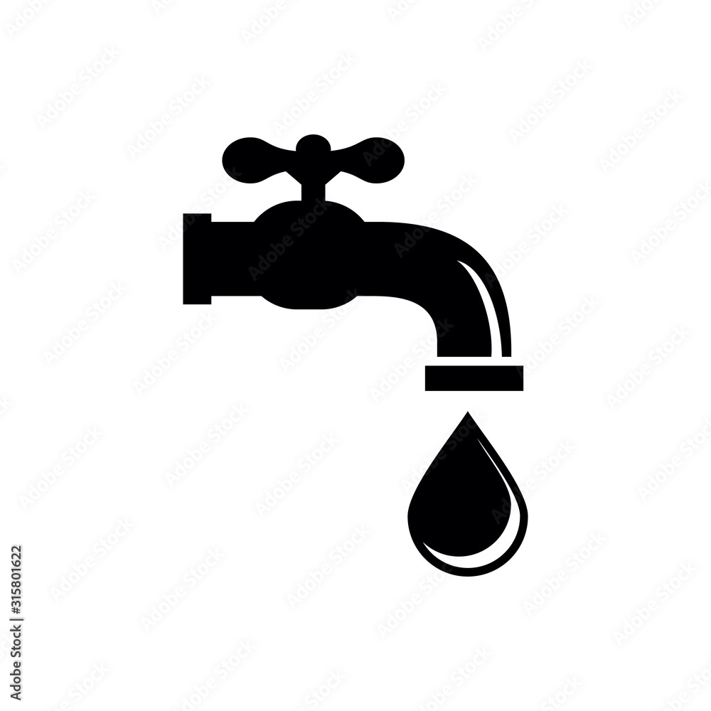 tap water icon, drop icon, tap water icon, drop icon,