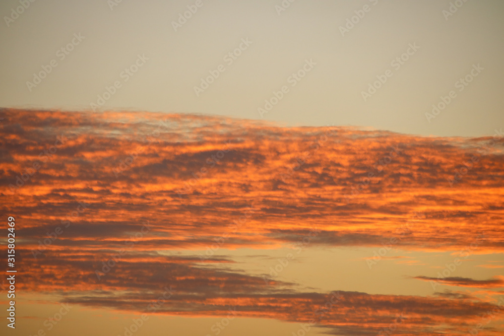 Abstract Sunset Colors in the Clouds