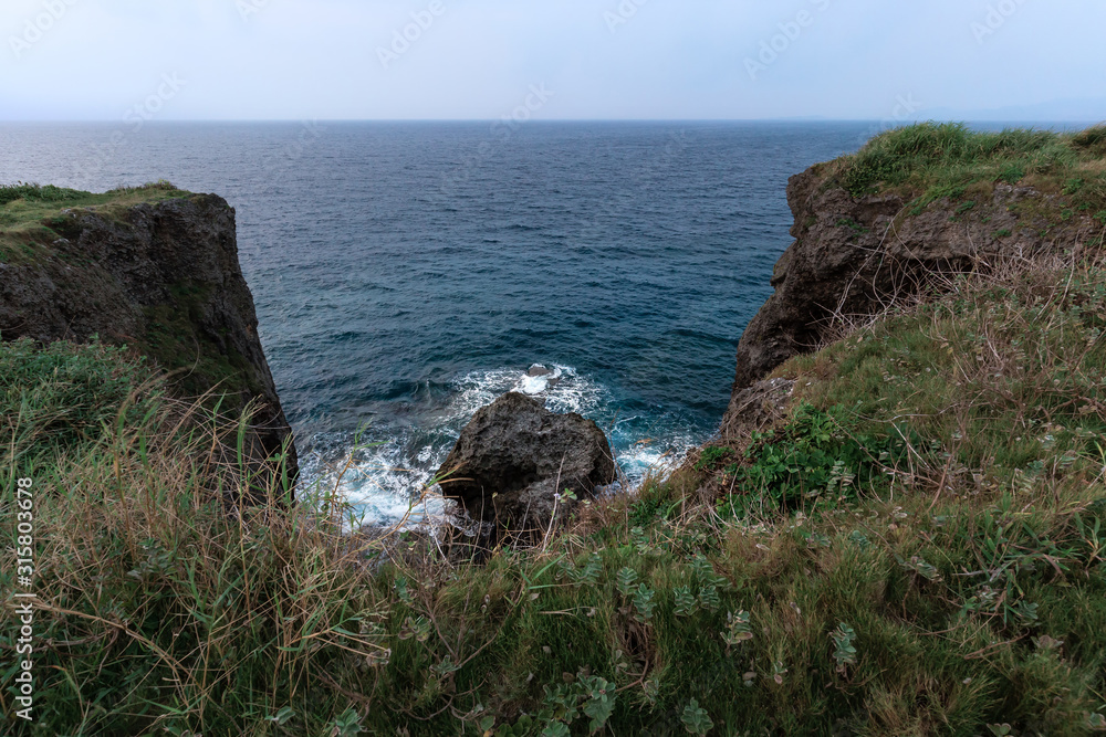 Cape and cliff in OKINAWA, JAPAN.