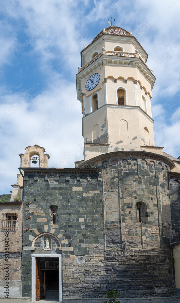 Santa Margherita di Antiochia is a church in the town Vernazza of the coastal area Cinque Terre