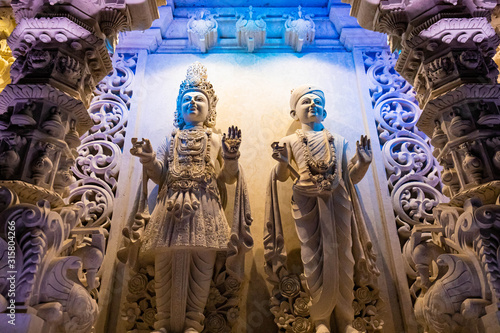 Hindu temple BAPS Shri Swaminarayan Mandir New Jersey, USA