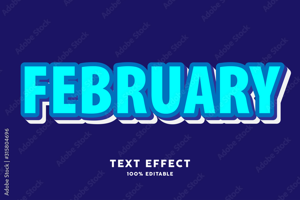 Cyan and blue 3D text effect