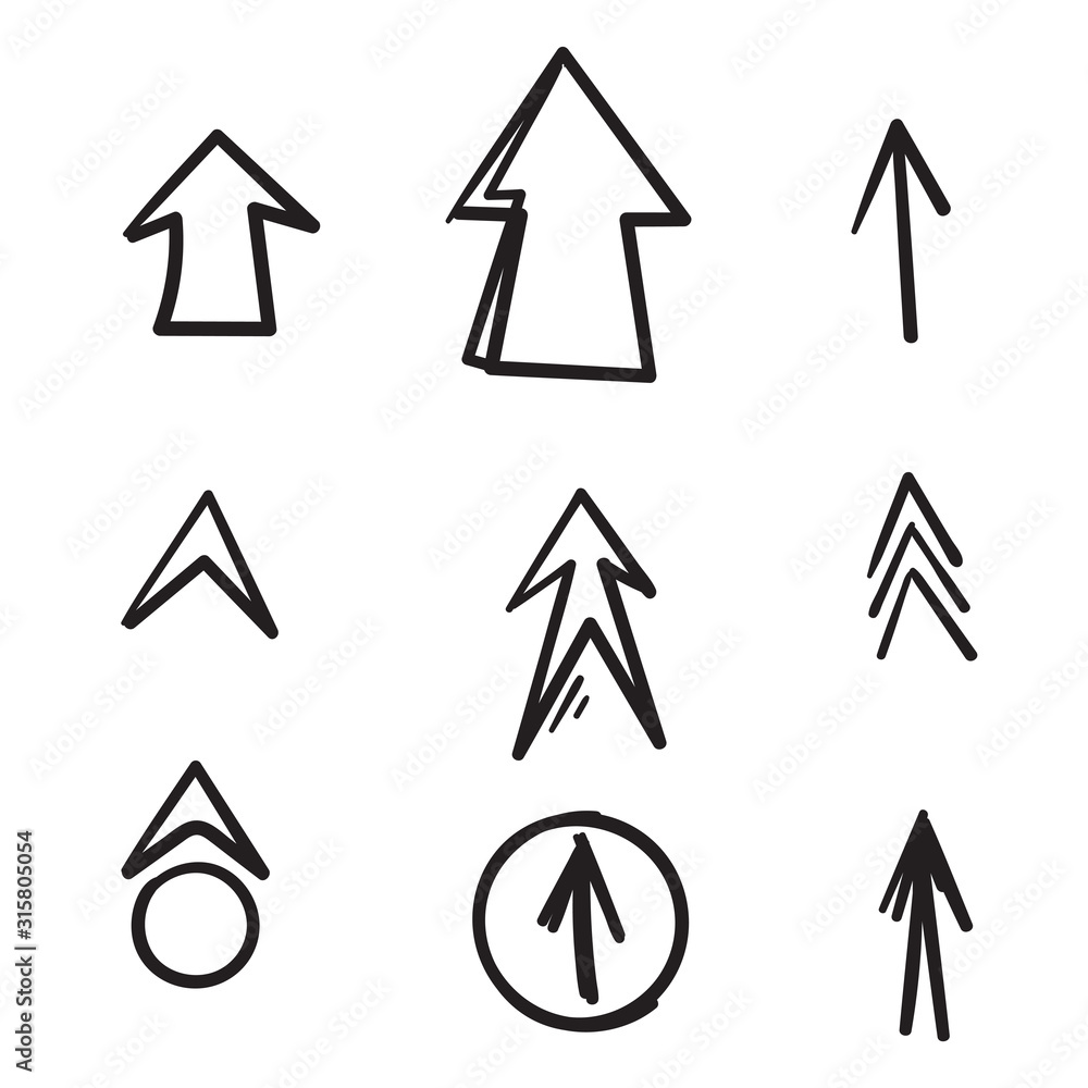 hand drawn arrow symbol for Swipe up story icon. Scroll arrow drag button, social media interface action icon. with doodle line art cartoon hand drawn arrow symbol for Swipe up story icon. Scroll arrow drag button, social media interface action icon. with doodle line art cartoon