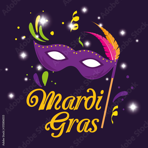Mardi gras mask vector design